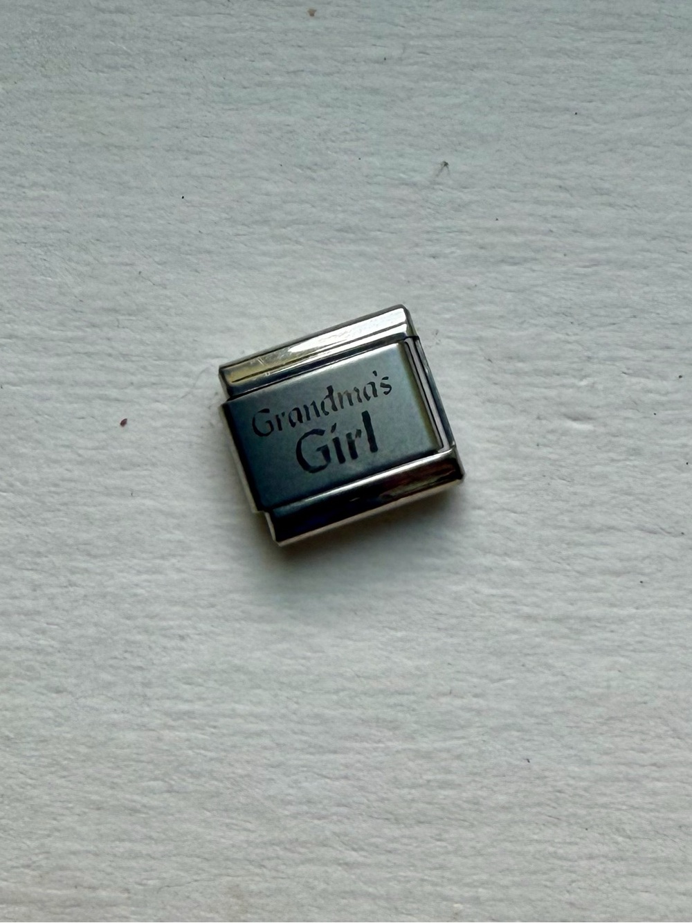 Grandma's Girl Silver-tone Italian Charm